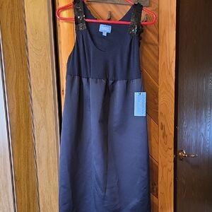 Vera Wang Babydoll Sequin Dress